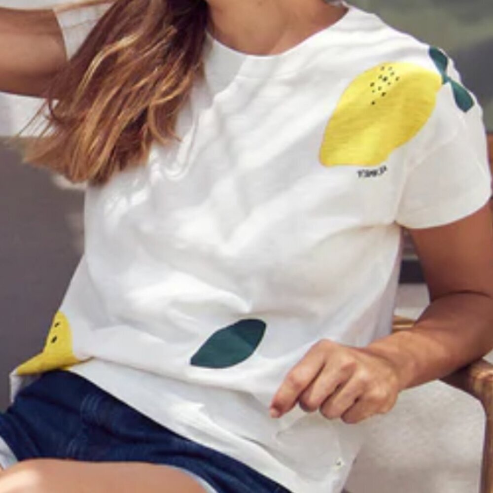 TwoThirds Alor Top Lemon Vitamin Sea Teeshirt In Recycled Cotton